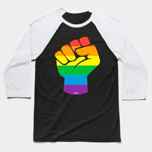 LGBTQ+ Pride Fist Baseball T-Shirt